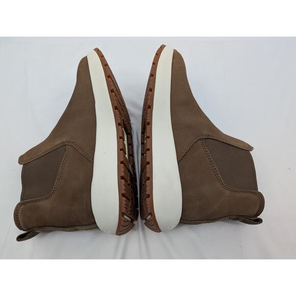 NWOB Kizik Toronto Leather Slip-on Chelsea Boots Coffee Brown Women 7 Men 5.5 - Picture 6 of 8